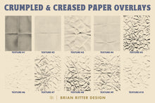 Load image into Gallery viewer, Crumpled &amp; Creased Paper Overlays
