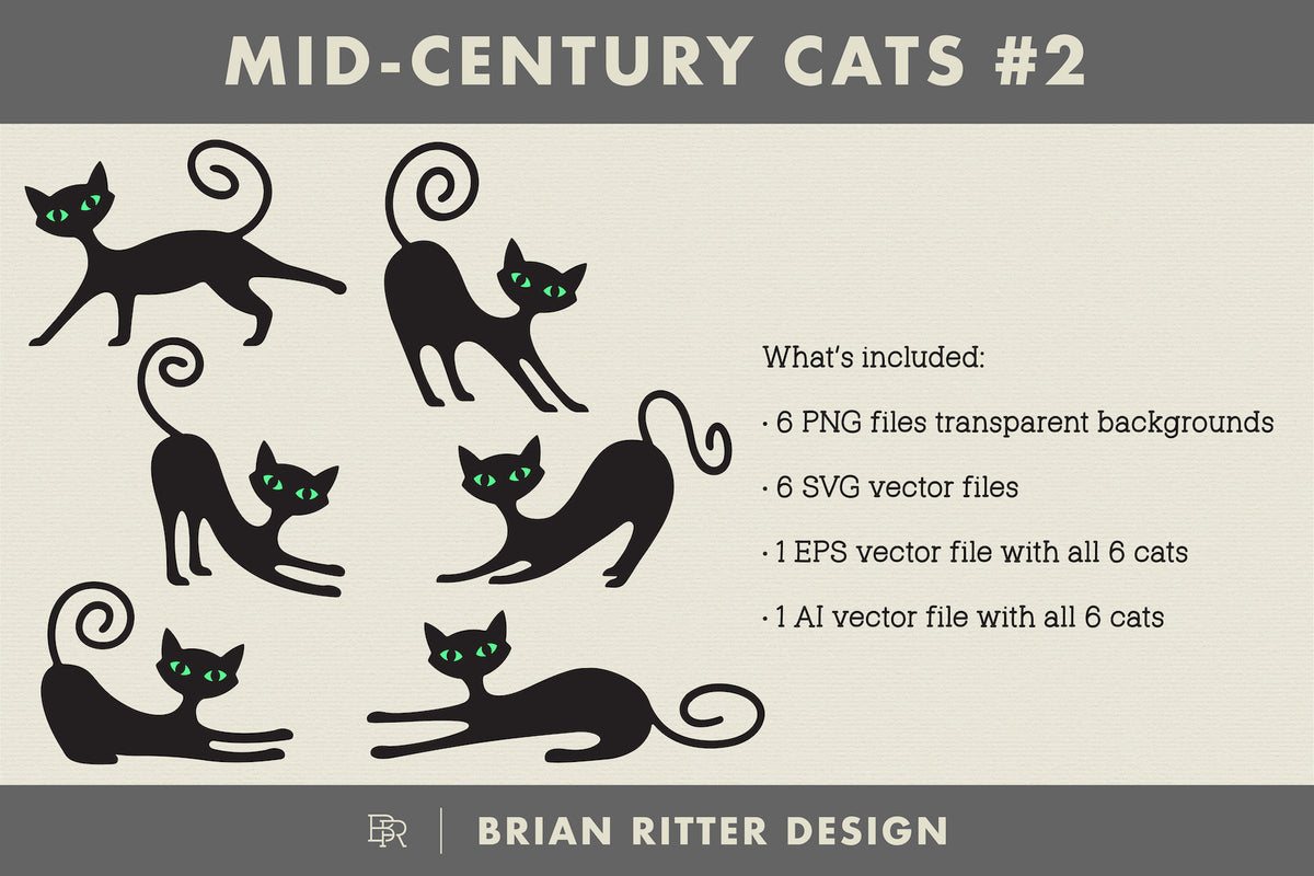 Mid-Century Cats #2 – Brian Ritter Design