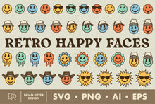 Load image into Gallery viewer, Retro Happy Faces
