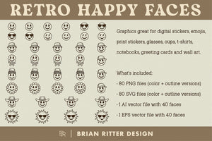 Retro Happy Faces