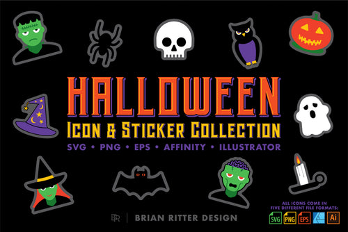 Halloween Icon & Sticker Collection - Brian Ritter Design