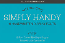 Load image into Gallery viewer, Simply Handy - Handwritten Fonts - Brian Ritter Design

