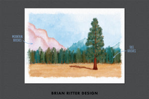 Landscape Toolkit for Procreate - Brian Ritter Design