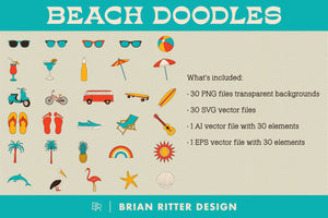 Beach Doodles - Brian Ritter Design