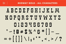 Load image into Gallery viewer, Midway - Slab Serif Font - Brian Ritter Design
