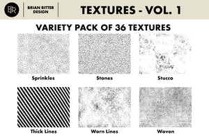 Textures Variety Pack - Vol. 1 - Brian Ritter Design