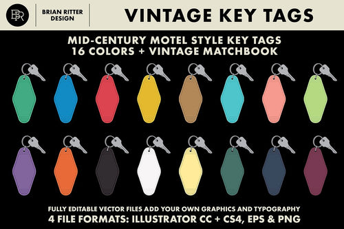 Vintage Key Tags - Brian Ritter Design