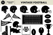 Load image into Gallery viewer, Vintage Football Vector Graphics - Brian Ritter Design
